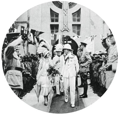 O Duque e a Duquesa de York visitando o túmulo do Almirante Benbow, Kingston, Jamaica, 1927, 1937 de Unbekannt