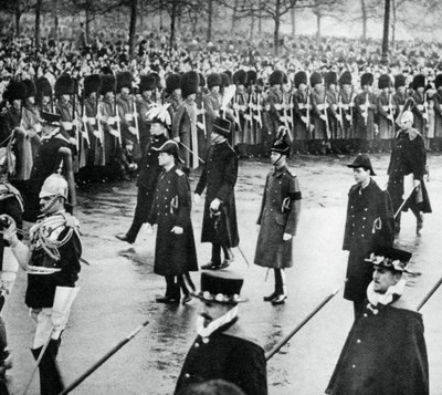 O duque de York na procissão fúnebre do rei George Vs, 1936, 1937 de Unbekannt