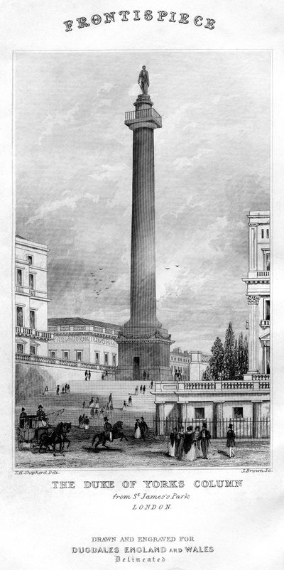 A coluna do Duque de Yorks de St Jamess Park, Westminster, Londres, século XIX de Unbekannt