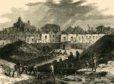 The Dust-Heaps, Somers Town, em 1836, c1876. de Unbekannt