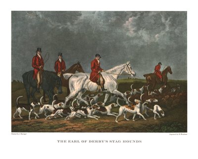 O conde de Derbys Stag Hounds, início do século XIX, c1955. de Unbekannt