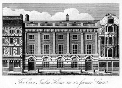 A Casa das Índias Orientais em seu estado anterior, Londres, início do século XIX de Unbekannt