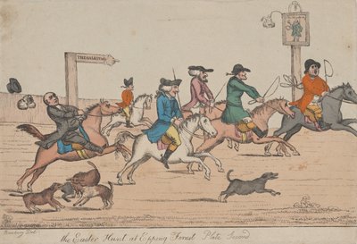 A Caçada de Páscoa na Floresta Epping, Plate Second, ca. 1810. de Unbekannt