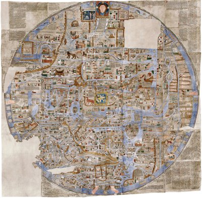 O mapa de Ebstorf, c. 1300 de Unbekannt