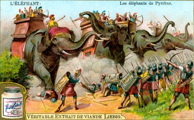 Os elefantes de Pirro, c1900 de Unbekannt