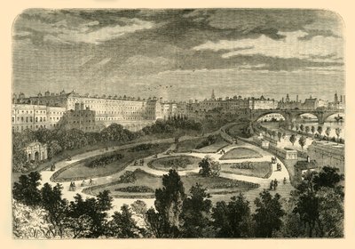 A terraplenagem, da ponte de Charing Cross, 1881. de Unbekannt