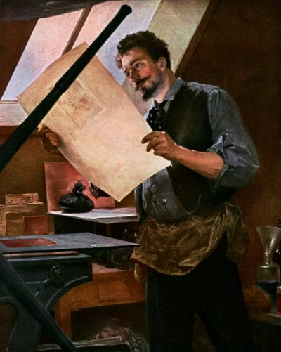 O gravador, 1911-1912 de Unbekannt