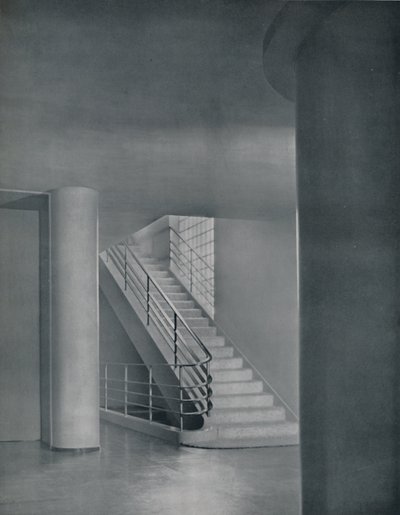 Hall de entrada e escadaria, 1942 de Unbekannt