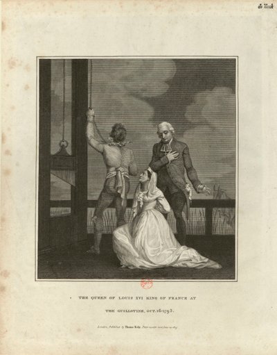 A Execução de Maria Antonieta em 16 de outubro de 1793, 1815. de Unbekannt