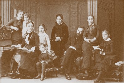 A família do colecionador, patrono e fundador da galeria Pavel Tretyakov de Unbekannt