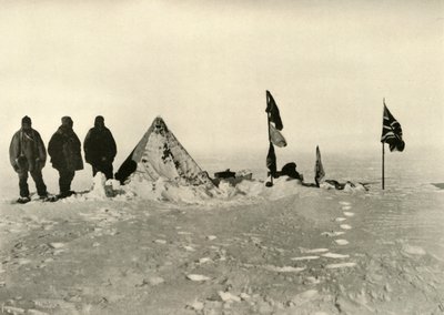 O acampamento mais distante do sul, após sessenta horas de nevasca, em fevereiro de 1909 de Unbekannt