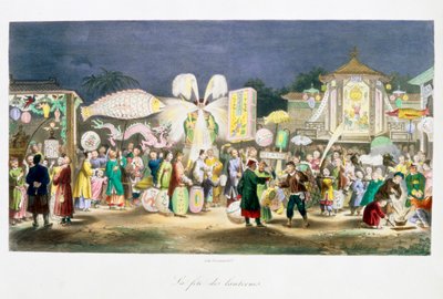 O Festival das Lanternas, China, 1824-1827 de Unbekannt