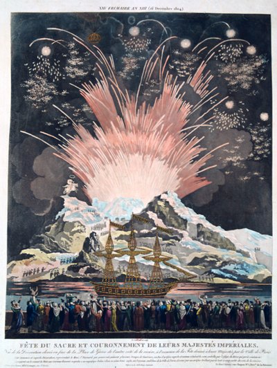 As Festas da Coroação, Paris, 2 de dezembro de 1804, século XIX de Unbekannt