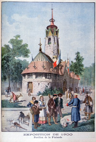 O pavilhão Finish na Exposição Universal de 1900, Paris, 1900 de Unbekannt