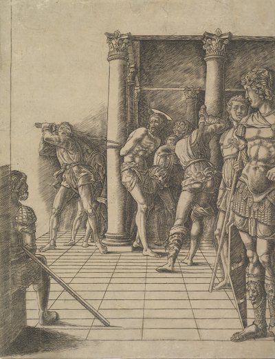 A Flagelação, com o Pavimento, ca. 1475-80. de Unbekannt