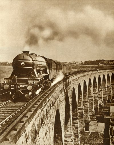 The Flying Scotsman ... corre sem parar entre Kings Cross e Newcastle, 11 de julho de 1927, 1935. de Unbekannt