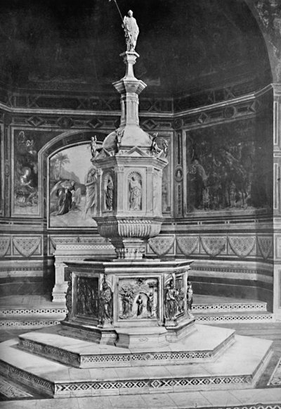 A fonte na igreja de San Giovanni, Siena, 1903 de Unbekannt