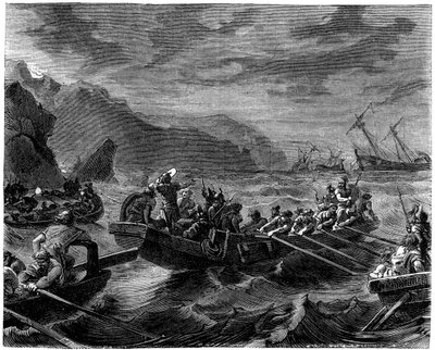 Os francos atravessam o mar revolto, 1882-1884 de Unbekannt