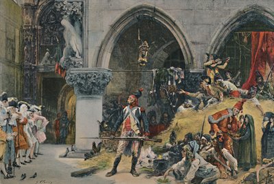 Os franceses antes do Palácio Ducal, Veneza, 1797, 1896 de Unbekannt