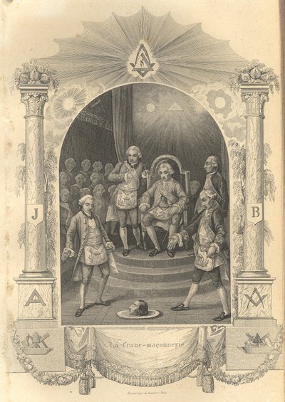 A cerimônia dos maçons franceses, 1844 de Unbekannt
