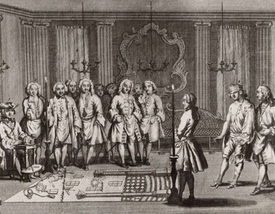 A cerimônia de iniciação dos maçons franceses, século XVIII de Unbekannt