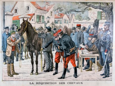 O exército francês comprando cavalos, 1904 de Unbekannt