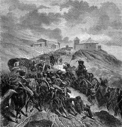 O exército francês atravessando a Serra Guadarrama, Espanha, 22 a 24 de setembro de 1808 1882-1884 de Unbekannt