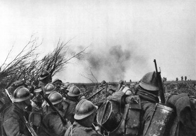 A linha de frente francesa em Douaumont, Verdun, França, 25 de fevereiro de 1916 de Unbekannt