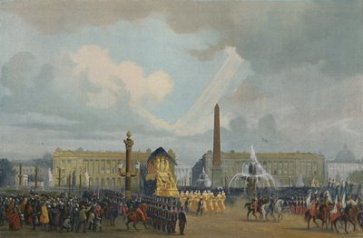 O Cortège fúnebre de Napoleão na Place De La Concorde, 15 de dezembro de 1840, 1896 de Unbekannt