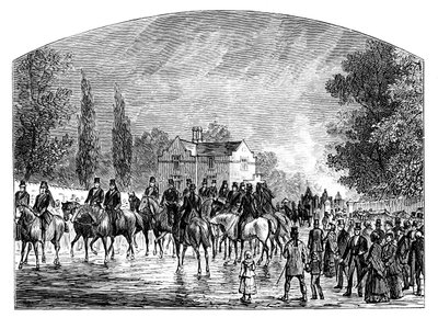 O funeral de Sir Robert Peel, Staffordshire, 1850, c1888 de Unbekannt