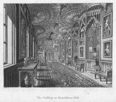 A Galeria em Strawberry Hill, c1792. de Unbekannt