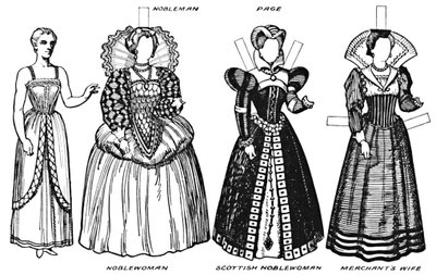 A Galeria de Trajes Britânicos: Vestido Usado no Final do Século XVI, c1934 de Unbekannt