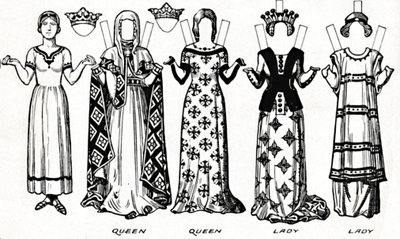 A Galeria de Trajes Britânicos: Vestido Usado no Reinado do Primeiro Eduardo, c1934 de Unbekannt