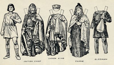 A Galeria de Trajes Britânicos: Como as Pessoas Se Vestiram no Anglo-Saxon Times, c1934 de Unbekannt