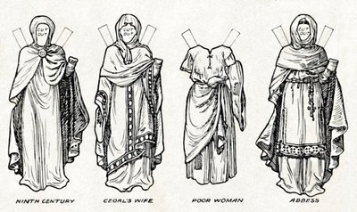 A Galeria de Trajes Britânicos: Como as Pessoas Se Vestiram no Anglo-Saxon Times, c1934 de Unbekannt