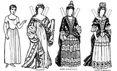 A Galeria de Trajes Britânicos: alguns dos vestidos usados em Annes Reign, c1934 de Unbekannt
