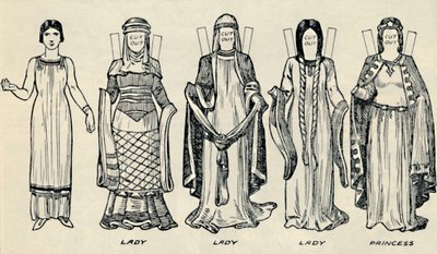 A Galeria de Traje Britânico: O Vestido que as Pessoas Usavam no Norman Times, c1934 de Unbekannt