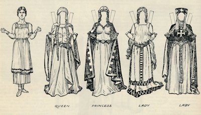 A Galeria de Traje Britânico: Tipos de Vestido no Início dos Tempos Plantagenet, c1934 de Unbekannt