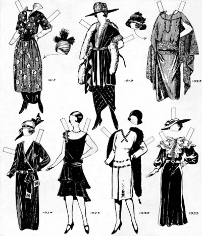 A Galeria de Trajes Históricos: Vestidos Usados Durante o Século XX, c1934 de Unbekannt