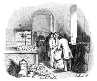The General Post-Office, Packing the Indian Mail, 1844. de Unbekannt