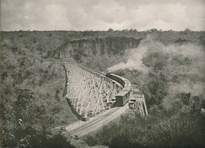 O desfiladeiro de Gokteik e a ponte ferroviária, 1900. de Unbekannt