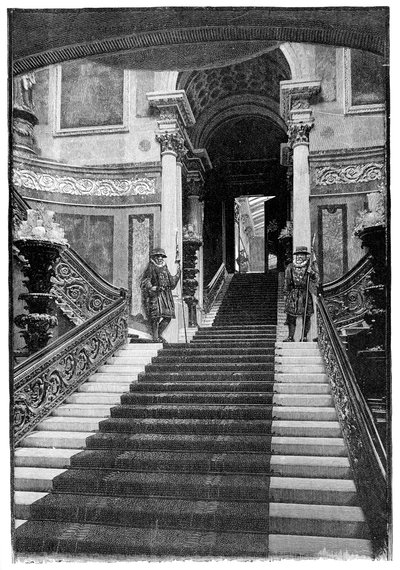 A Grande Escadaria, Palácio de Buckingham, Londres, 1900 de Unbekannt