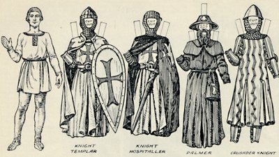 A Grande Galeria de Trajes Britânicos: Vestidos Variados Usados em Norman Times, c1934 de Unbekannt