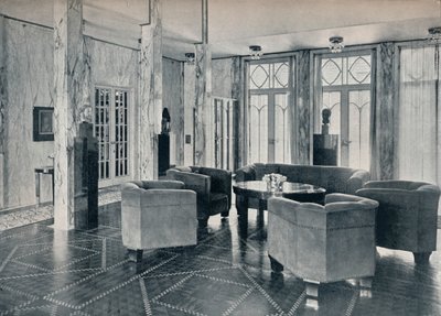 O salão do palácio Stoclet, Bruxelas, Bélgica, c1914 de Unbekannt