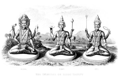 A Trindade Hindu, c1800 de Unbekannt