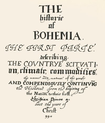 The Historie of Bohemia, 1619-1620, 1947. de Unbekannt