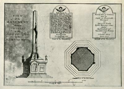 O monumento de Holwell, c1820, 1925. de Unbekannt