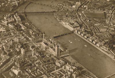 A ilha sagrada de Thorney, com sua antiga abadia como aparece hoje, c1935. de Unbekannt