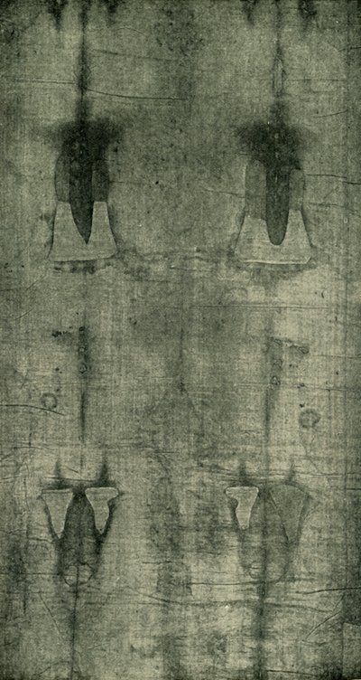 O Santo Sudário - Impressão do Corpo Visto por Trás, 1902. de Unbekannt
