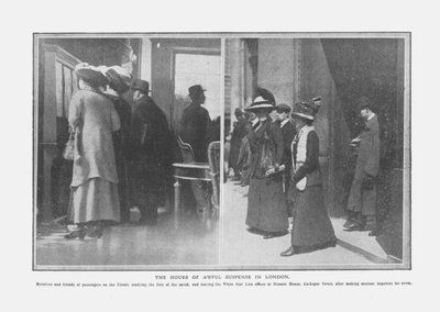 As horas do terrível suspense em Londres, 20 de abril de 1912. de Unbekannt